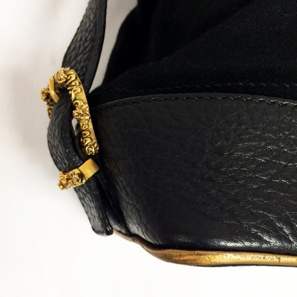 Vintage Dolce & Gabbana Black Embroidered Shoulder Bag - Picture 9 of 12